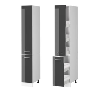 Vicco Dispensa universale Antracite lucido 30 cm con porte