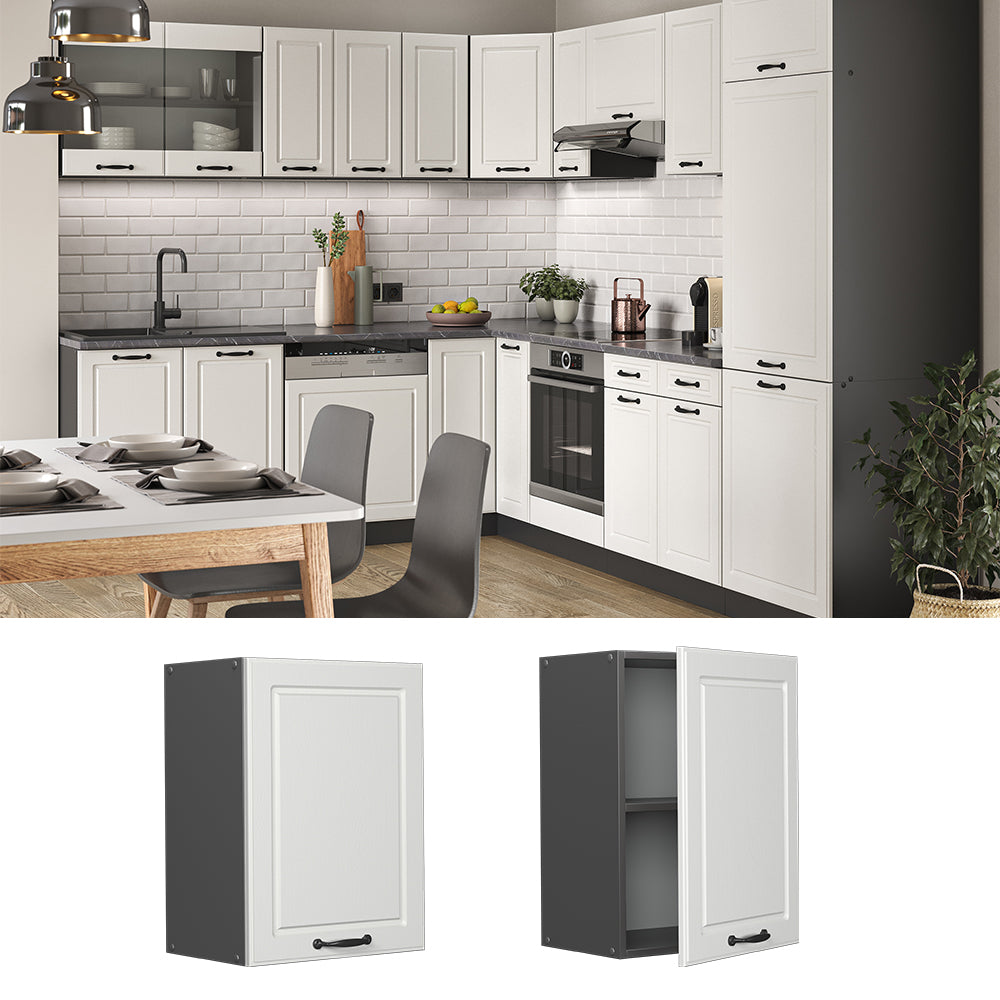 Vicco Pensile da cucina Bianco casa di campagna 45 cm