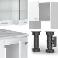 Vicco Cucina angolare completa Bianco lucido/bianco 237 x 247 cm , PL Antracite