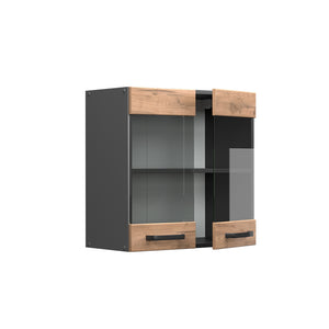 Vicco Mobile da cucina in vetro Quercia dorata 60 cm