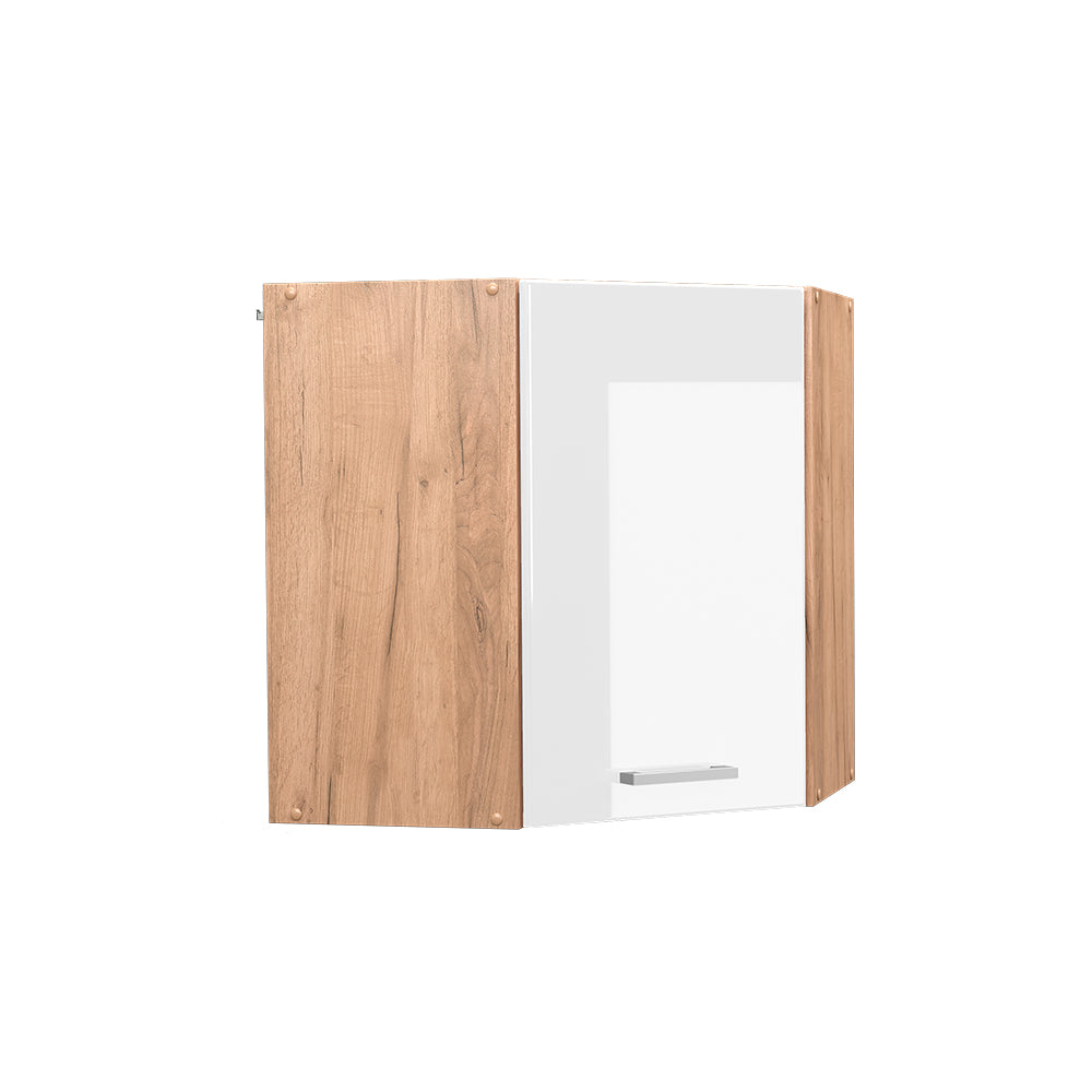 Vicco Mobile angolare da cucina Bianco lucido 57 cm
