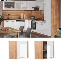 Vicco Mobile angolare da cucina Bianco lucido 57 cm