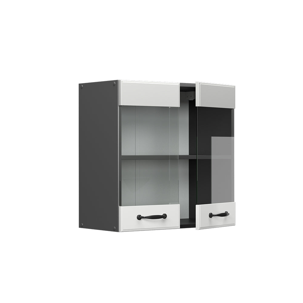 Vicco Mobile da cucina in vetro Bianco casa di campagna 60 cm