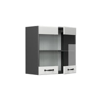 Vicco Mobile da cucina in vetro Bianco casa di campagna 60 cm