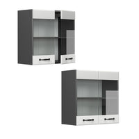 Vicco Mobile da cucina in vetro Bianco casa di campagna 60 cm