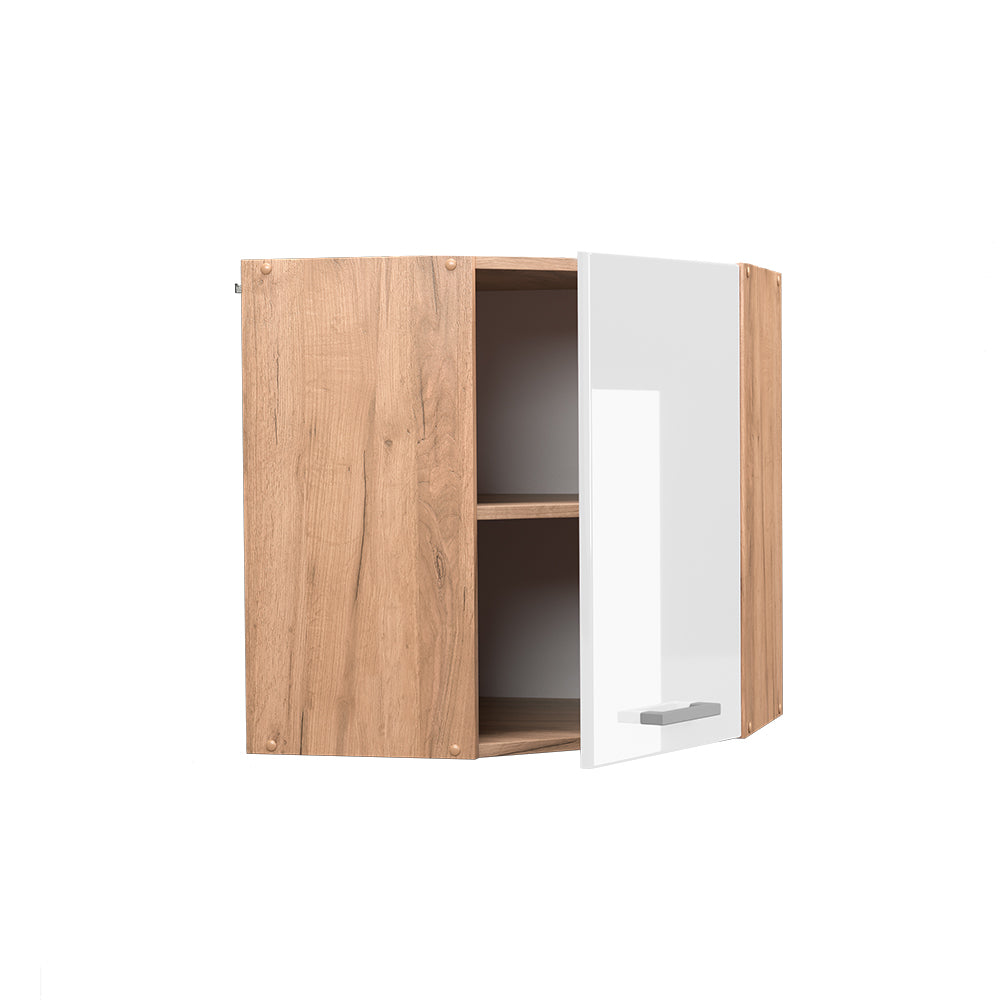 Vicco Mobile angolare da cucina Bianco lucido 57 cm