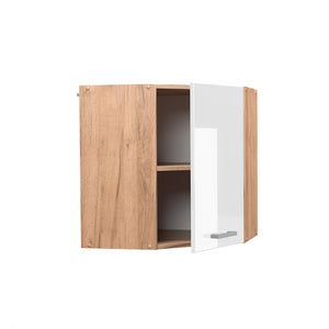 Vicco Mobile angolare da cucina Bianco lucido 57 cm