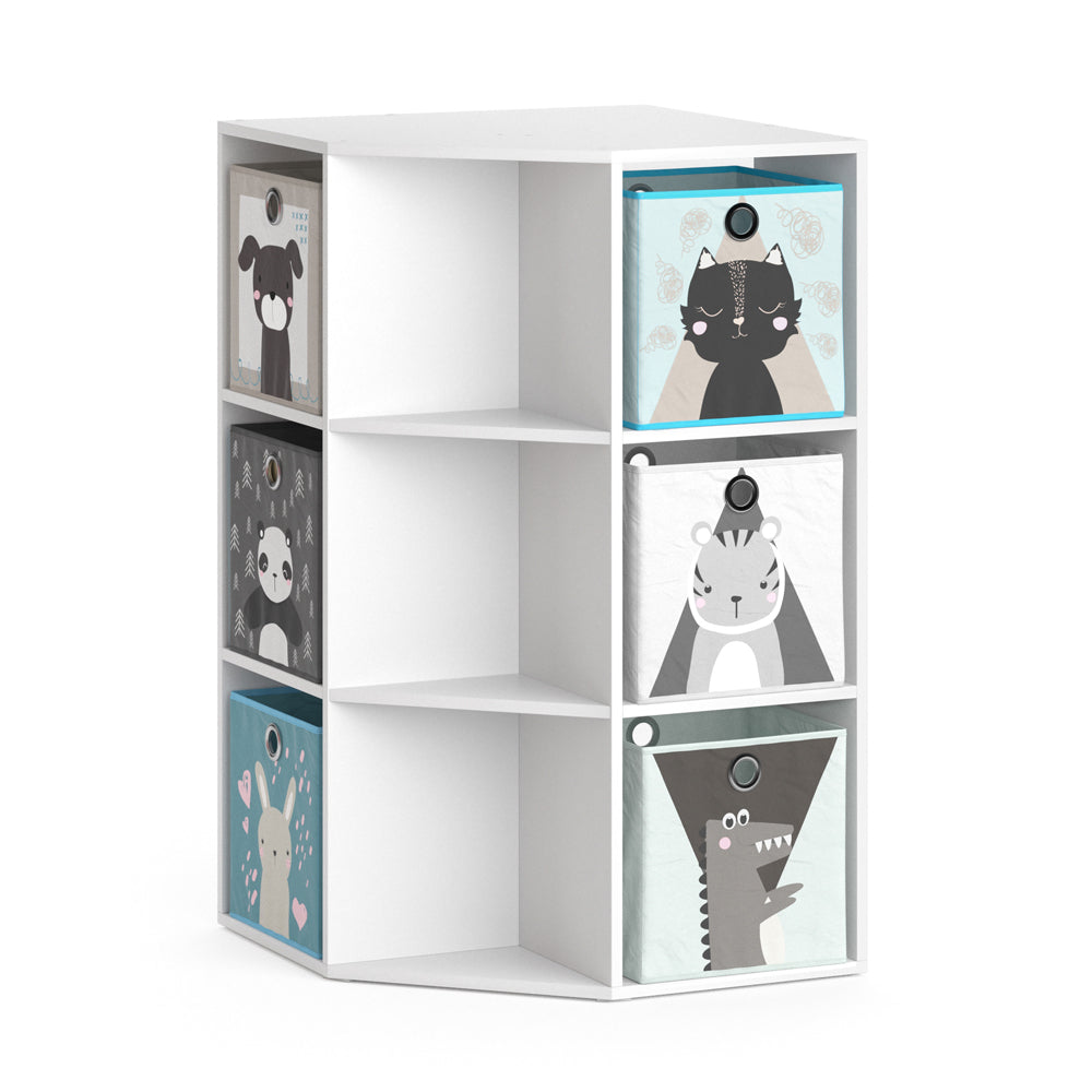 Vicco Libreria bambini Bianco 64 x 107.8 cm con 6 scatole pieghevoli opt.2