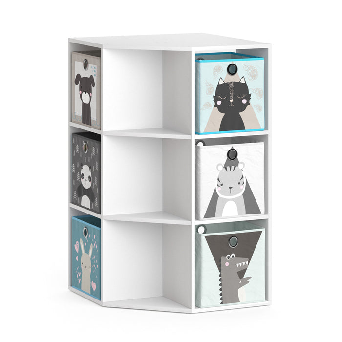 Vicco Libreria bambini Bianco 64 x 107.8 cm con 6 scatole pieghevoli opt.2