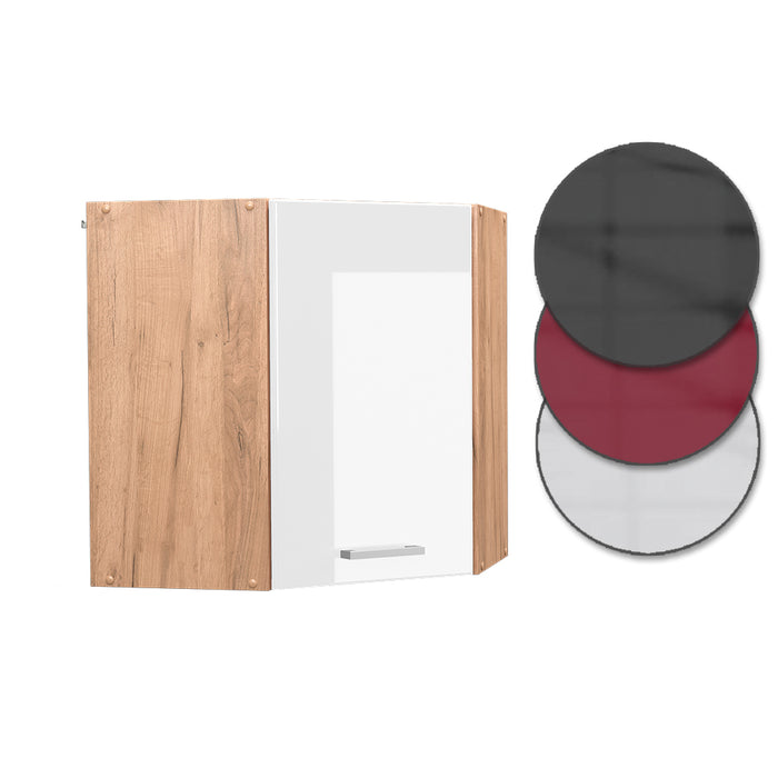 Vicco Mobile angolare da cucina Bianco lucido 57 cm
