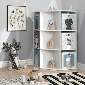 Vicco Libreria bambini Bianco 64 x 107.8 cm con 6 scatole pieghevoli opt.2