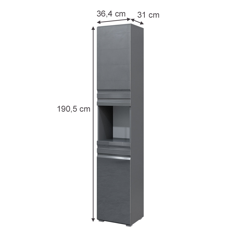 Vicco Mobile bagno alto Antracite 36.4 x 190.5 cm