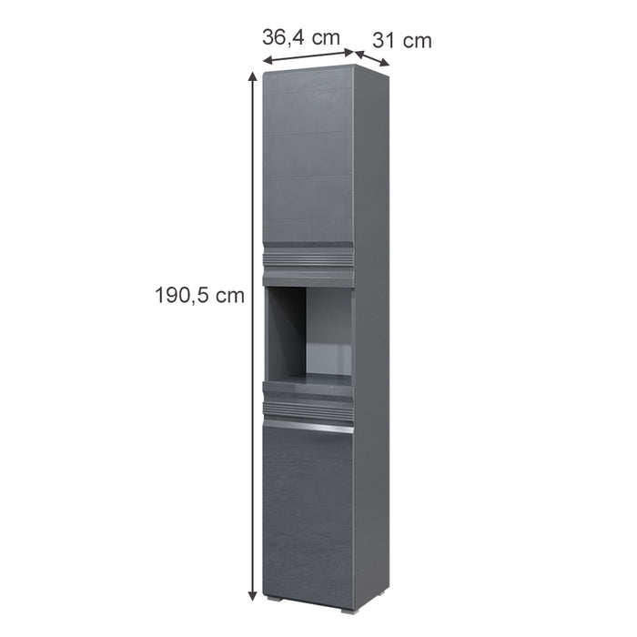 Vicco Mobile bagno alto Antracite 36.4 x 190.5 cm