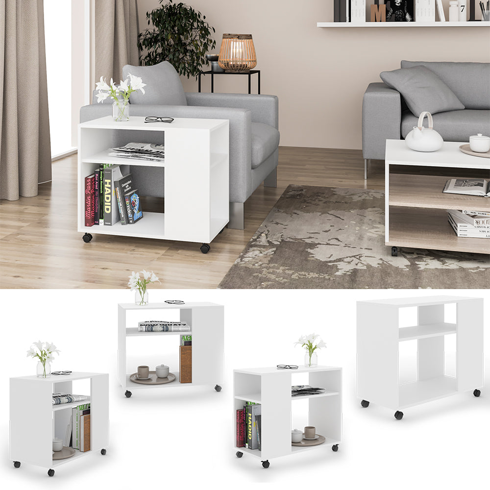 Vicco Tavolino Bianco 70 x 35 cm