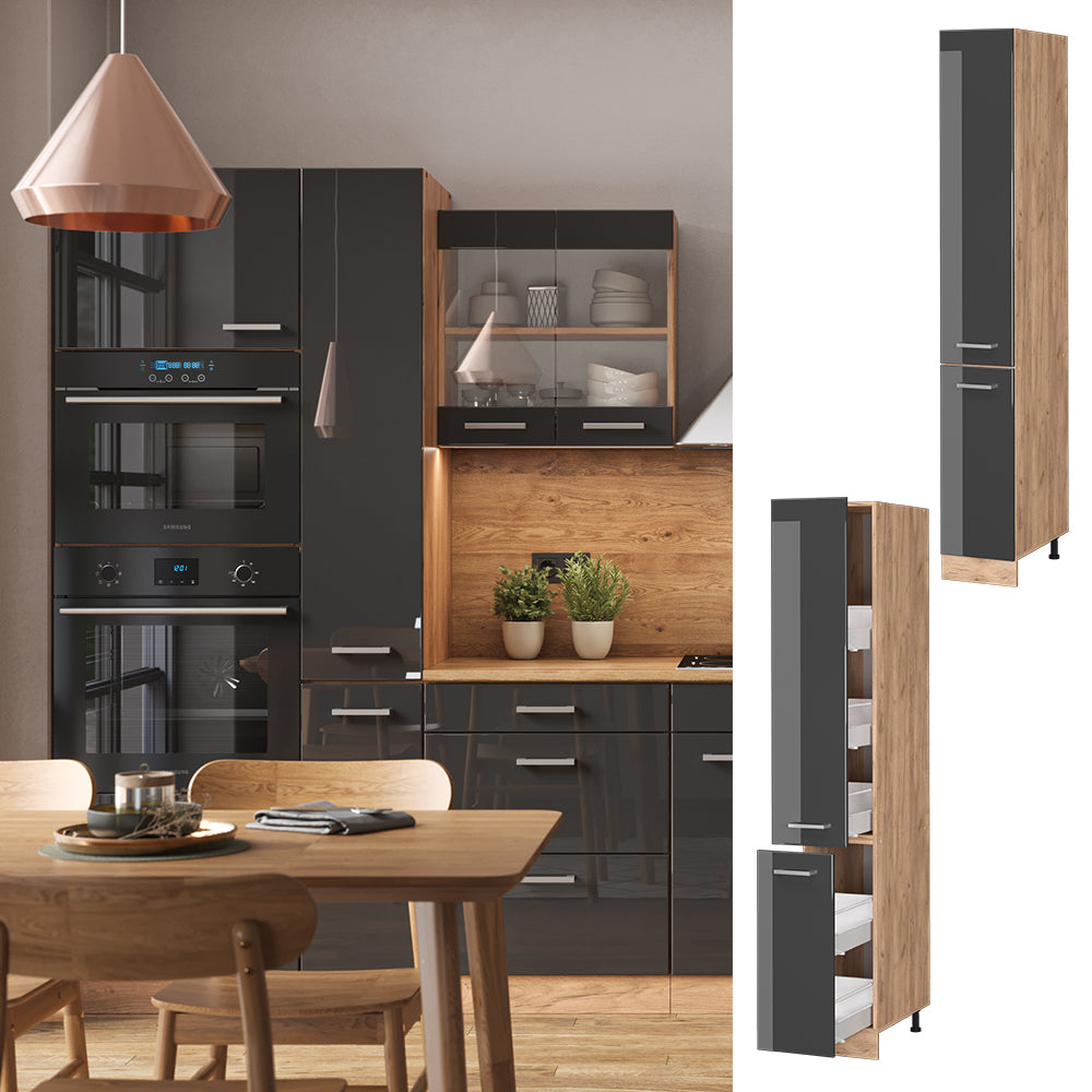 Vicco Armadio da farmacia Antracite lucido 30 cm