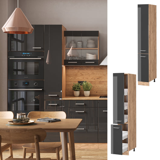 Vicco Armadio da farmacia Antracite lucido 30 cm