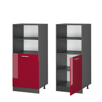 Vicco Mobile per forno da incasso Rosso lucido 60 cm