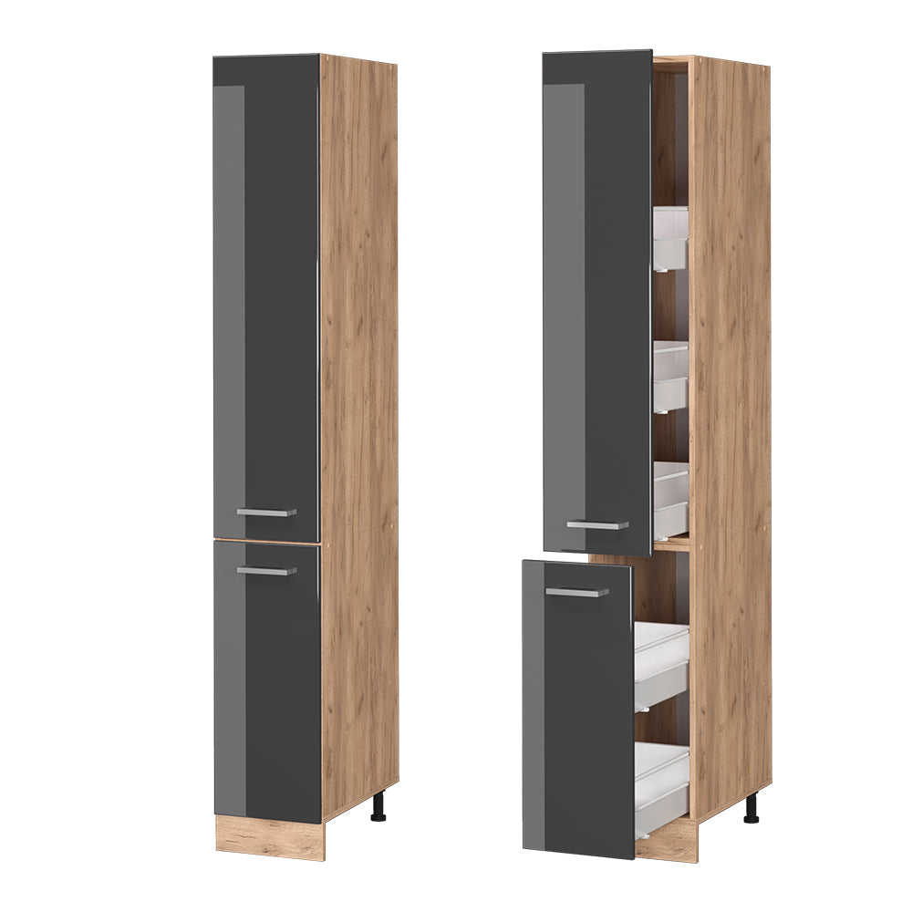 Vicco Armadio da farmacia Antracite lucido 30 cm