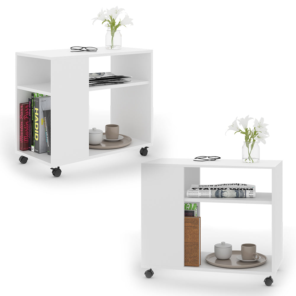 Vicco Tavolino Bianco 70 x 35 cm