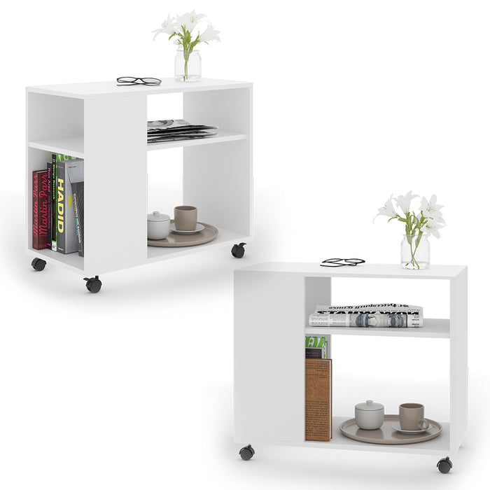 Vicco Tavolino Bianco 70 x 35 cm