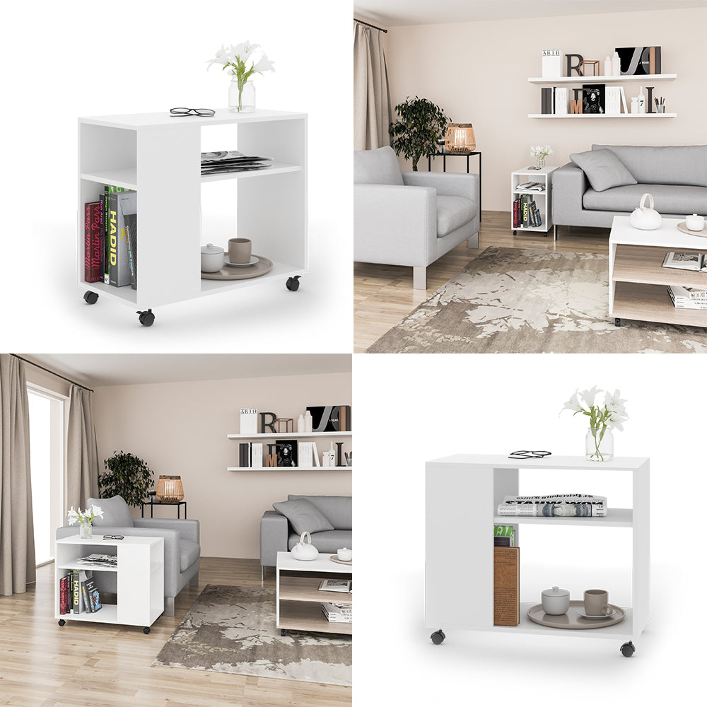 Vicco Tavolino Bianco 70 x 35 cm