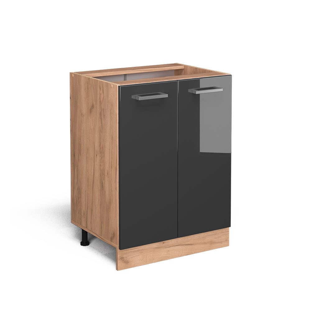 Vicco Mobiletto base cucina Antracite lucido 60 cm senza piano di lavoro
