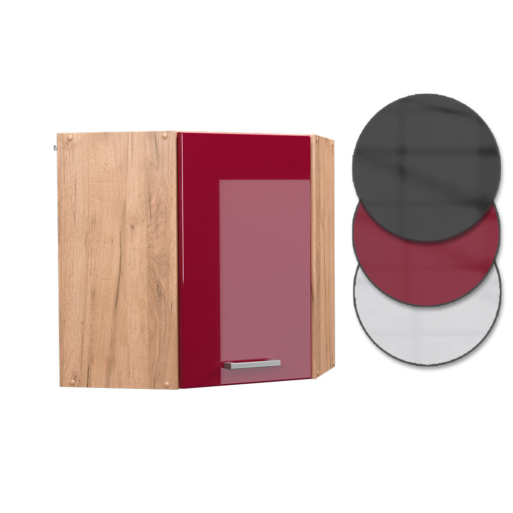 Vicco Mobile angolare da cucina Rosso lucido 57 cm