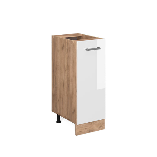 Vicco Armadio cucina dispensa alto Bianco lucido 30 cm senza piano di lavoro