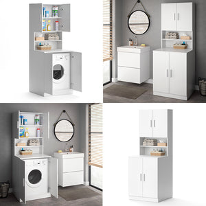 Vicco Mobile lavatrice Bianco 70.5 x 190.5 cm