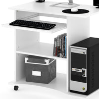 Vicco Scrivania con ruote Bianco 80 x 50 cm