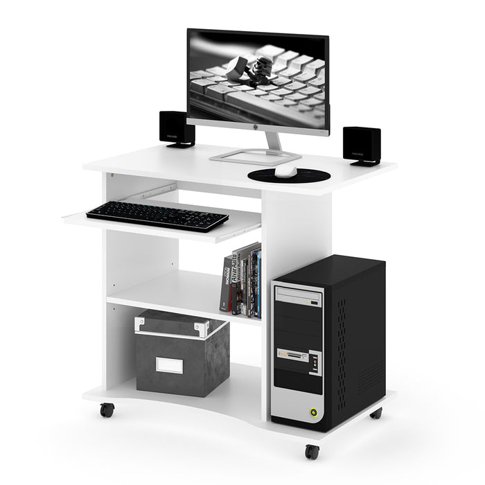 Vicco Scrivania con ruote Bianco 80 x 50 cm