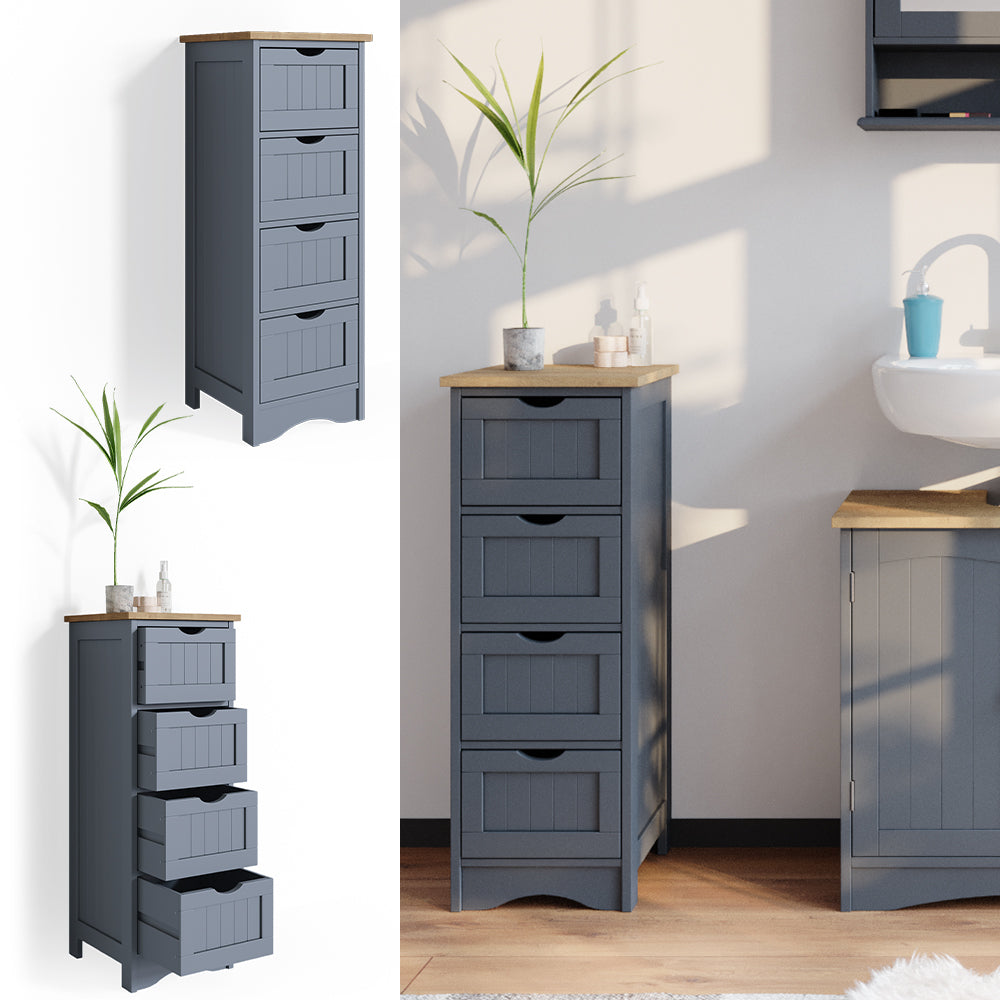 Vicco Cassettiera da bagno Grigio 30 x 81 cm