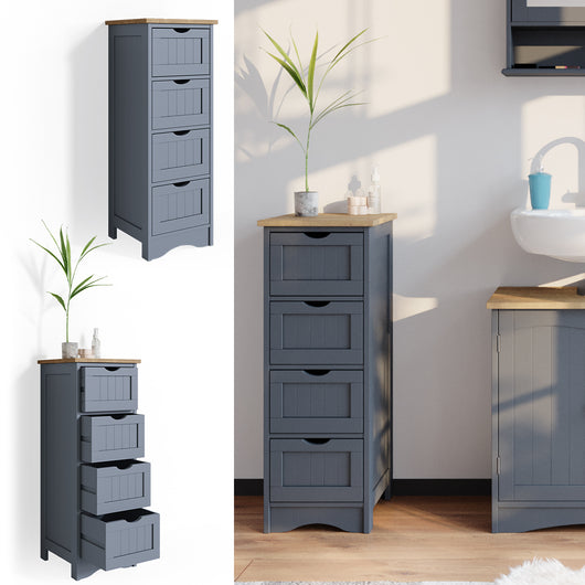 Vicco Cassettiera da bagno Grigio 30 x 81 cm