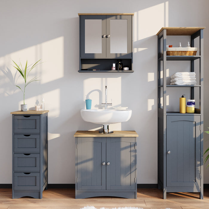 Vicco Cassettiera da bagno Grigio 30 x 81 cm