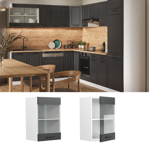 Vicco Mobile da cucina in vetro Antracite casa di campagna 40 cm