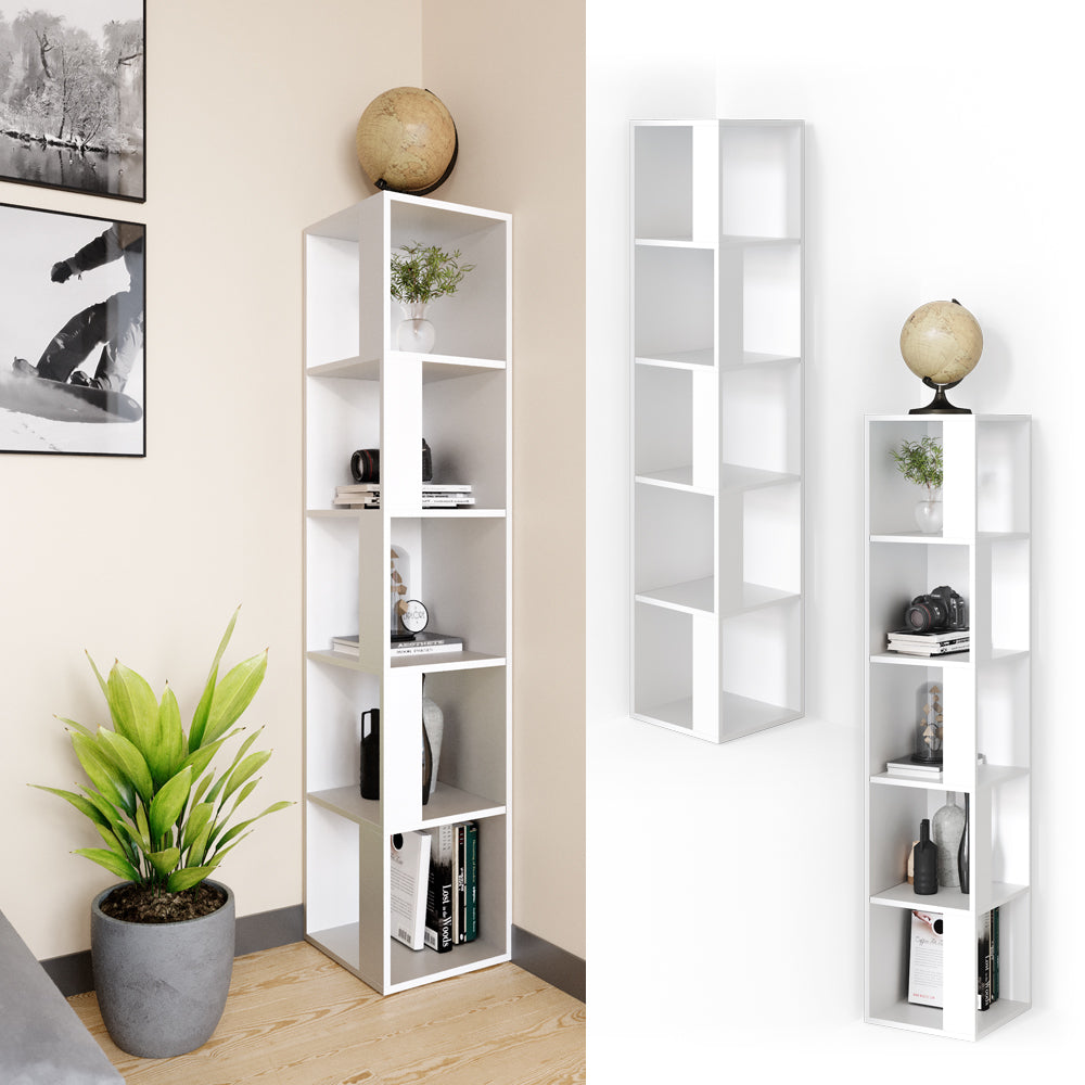 Vicco Scaffale angolare Bianco 33.3 x 162.2 cm