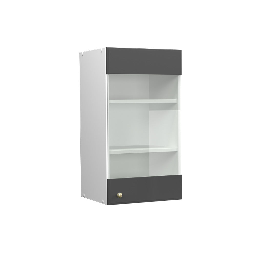 Vicco Mobile da cucina in vetro Antracite-oro 40 cm