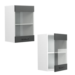 Vicco Mobile da cucina in vetro Antracite casa di campagna 40 cm
