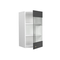 Vicco Mobile da cucina in vetro Antracite-oro 40 cm