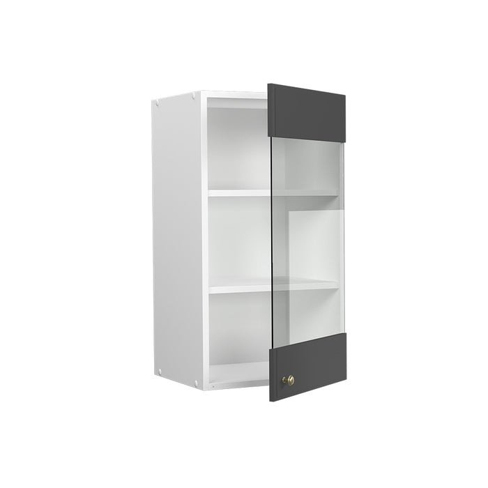 Vicco Mobile da cucina in vetro Antracite-oro 40 cm