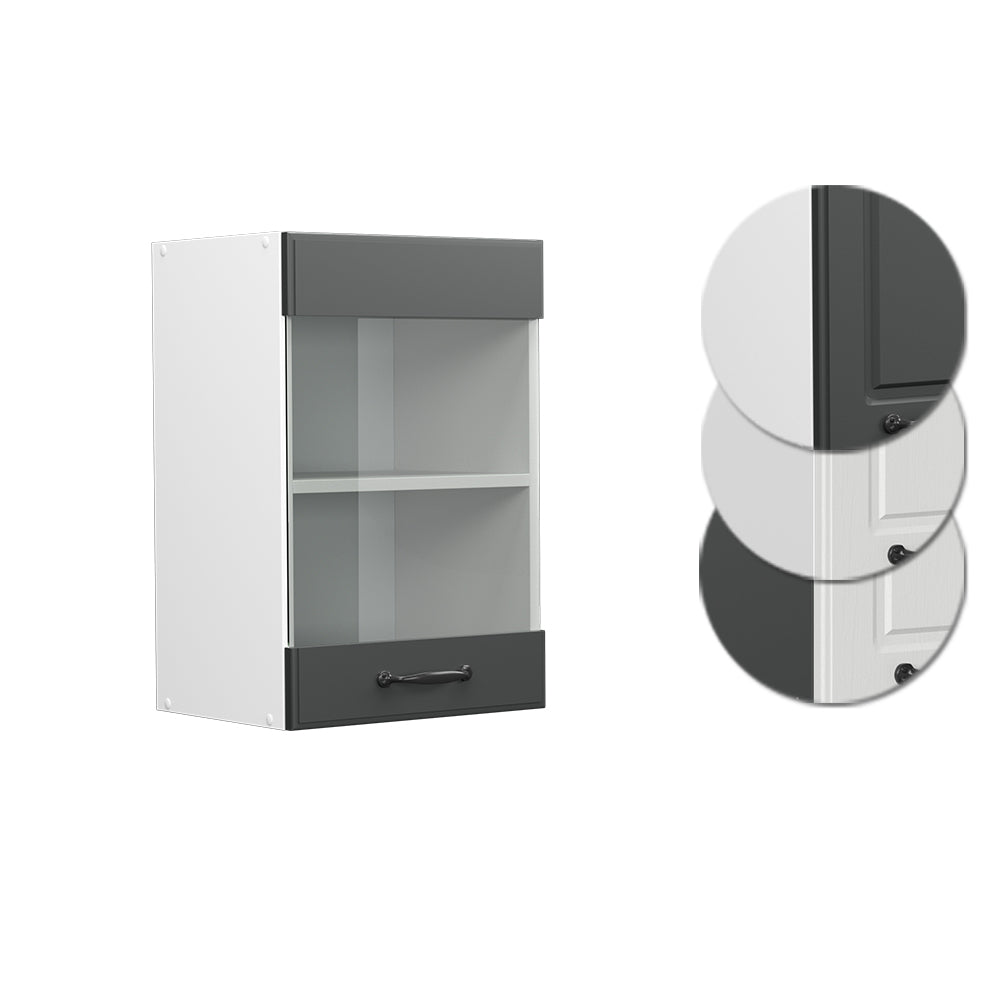 Vicco Mobile da cucina in vetro Antracite casa di campagna 40 cm