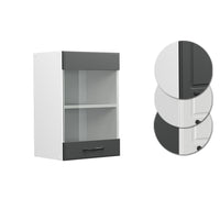 Vicco Mobile da cucina in vetro Antracite casa di campagna 40 cm