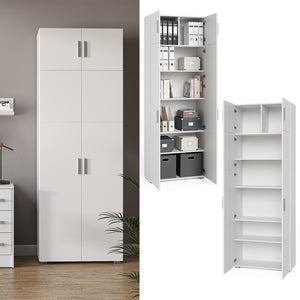 Vicco Scaffale per file Bianco 80 x 182.4 cm con estensione dell'armadio