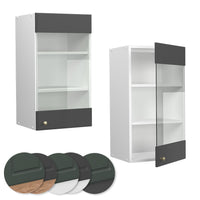 Vicco Mobile da cucina in vetro Antracite-oro 40 cm