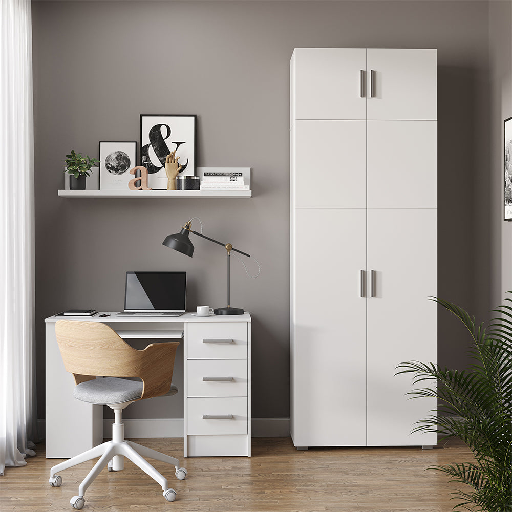 Vicco Scaffale per file Bianco 80 x 182.4 cm con estensione dell'armadio