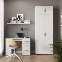 Vicco Scaffale per file Bianco 80 x 182.4 cm con estensione dell'armadio