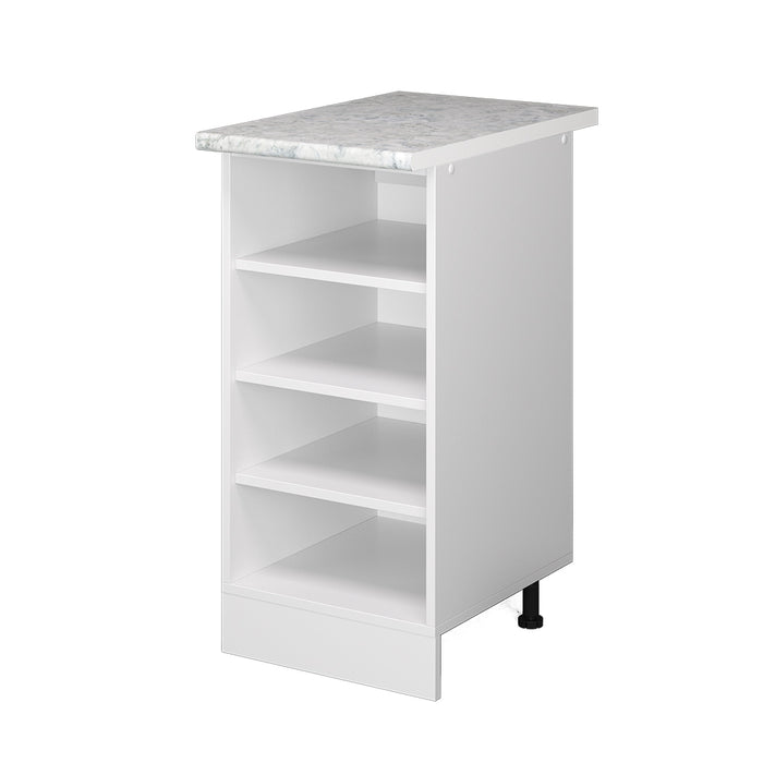 Vicco Base a ripiani Bianco 40 cm con ripiani aperti, con piano di lavoro