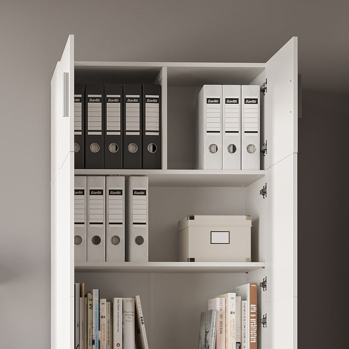 Vicco Scaffale per file Bianco 80 x 182.4 cm con estensione dell'armadio