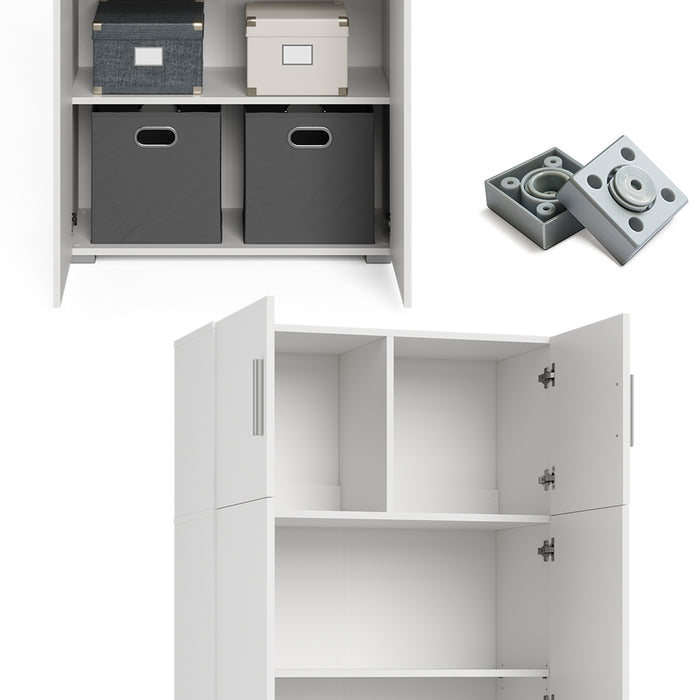 Vicco Scaffale per file Bianco 80 x 182.4 cm con estensione dell'armadio