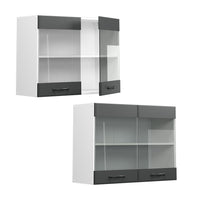 Vicco Mobile da cucina in vetro Antracite casa di campagna 80 cm